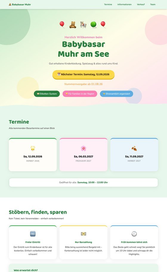 Website von babybasar-muhr.de