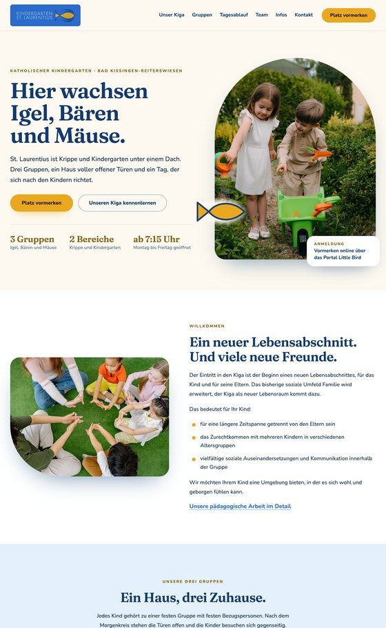 Website des Kindergartens Reiterswiesen